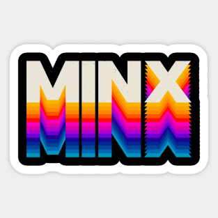 4 Letter Words - Minx Sticker